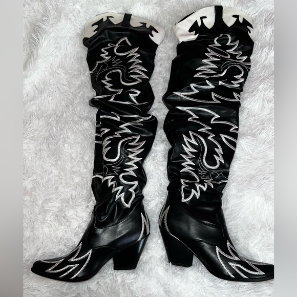 thigh high cowboy boots